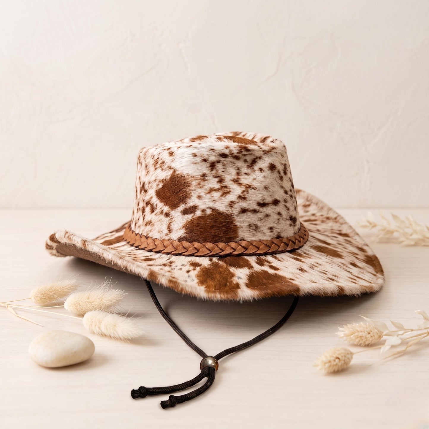 Handmade Cowhide Cowboy Hat | Genuine Hair-on-Hide Western Rodeo Style