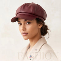 Handcrafted Leather Baker Boy Cap – Vintage Newsboy Style
