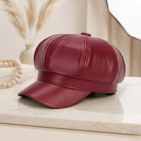 Handcrafted Leather Baker Boy Cap – Vintage Newsboy Style