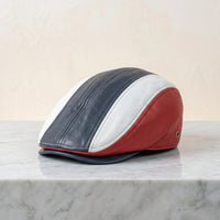 Mens Leather Flat Cap | Vintage Newsboy Ivy Driving Hat