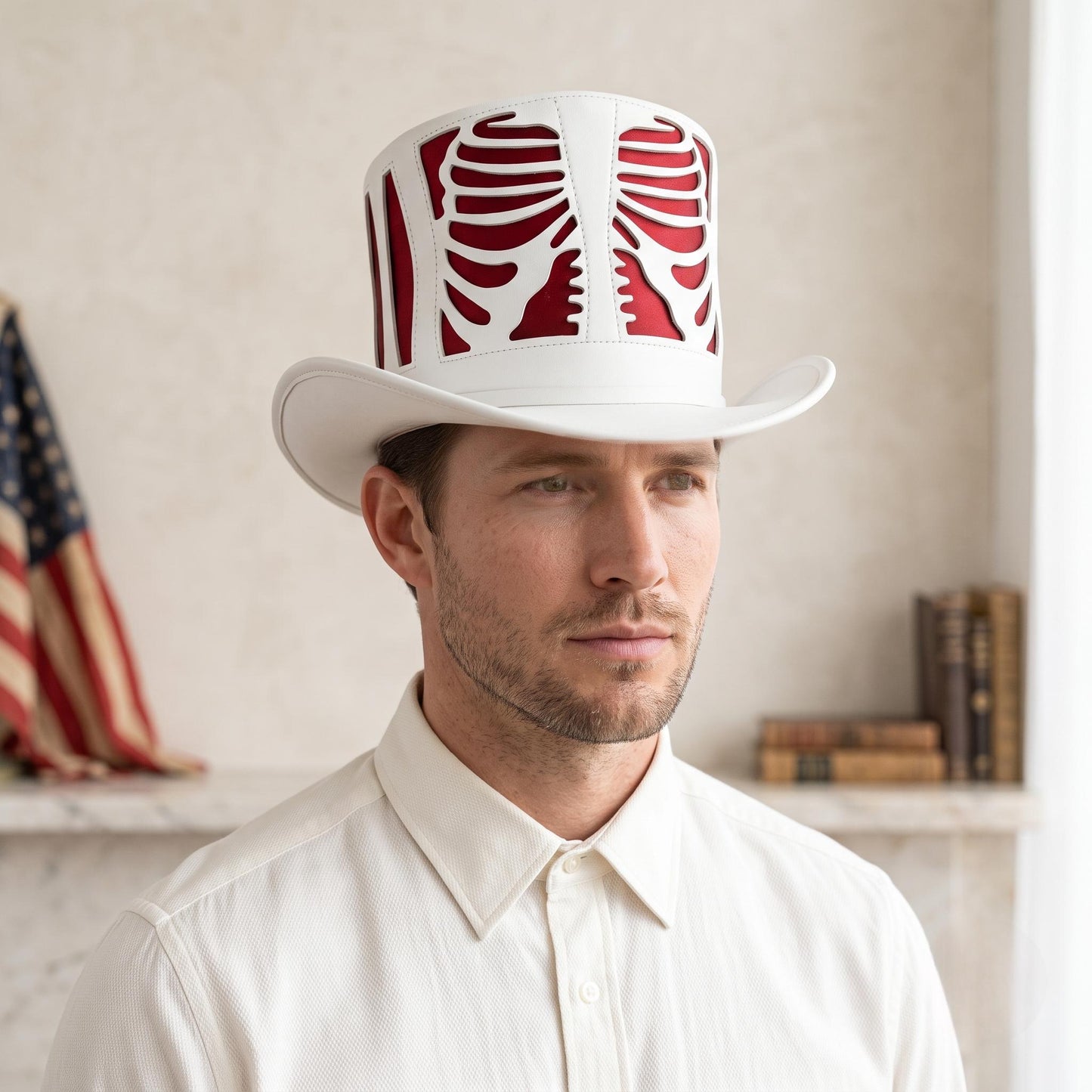 Skeleton Rib Cage Cowboy Hat – Gothic Western Statement Piece