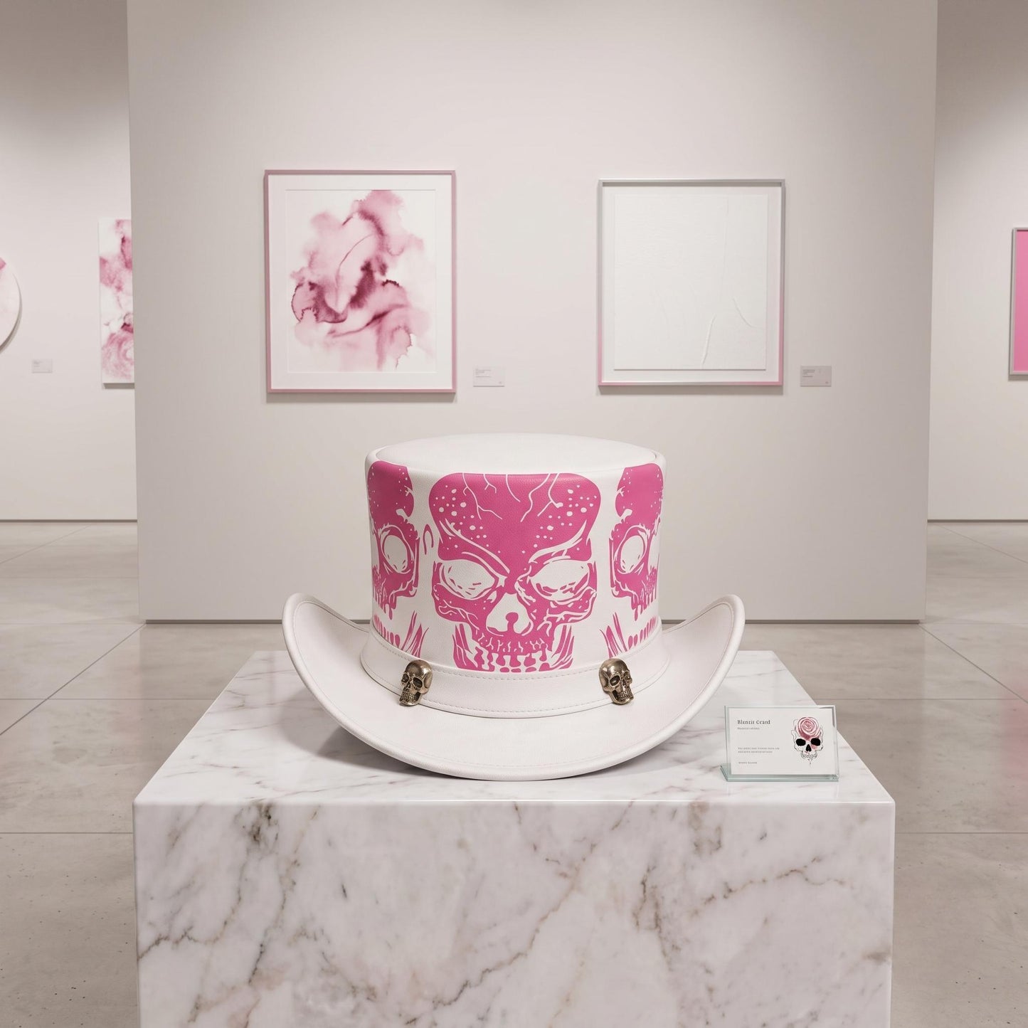 Unleash Your Style: Pink Skull Gothic Top Hat