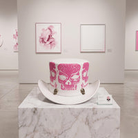 Unleash Your Style: Pink Skull Gothic Top Hat