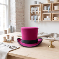 Pink Victorian Steampunk Top Hat – Gothic Festival & Cosplay Accessory