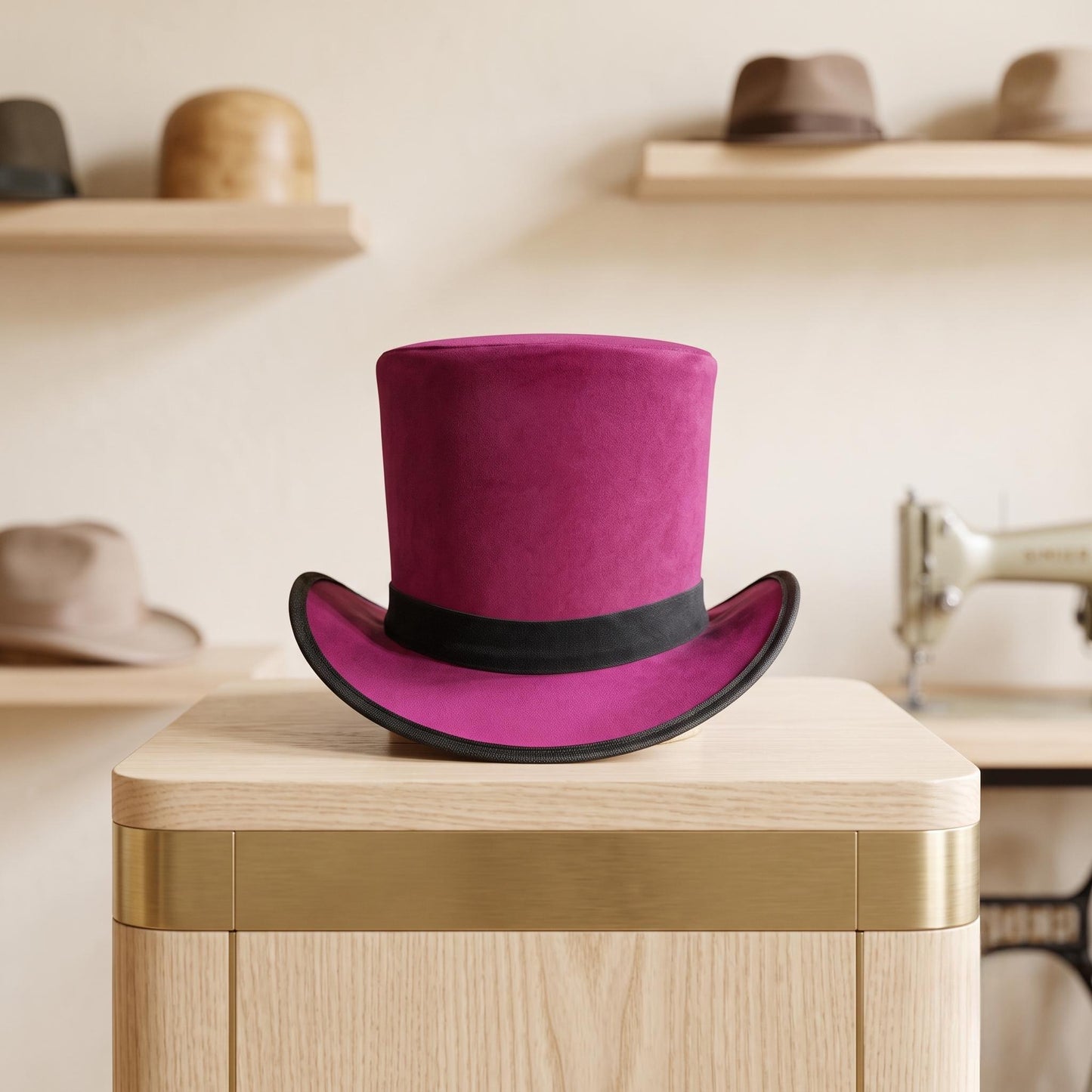Pink Victorian Steampunk Top Hat – Gothic Festival & Cosplay Accessory