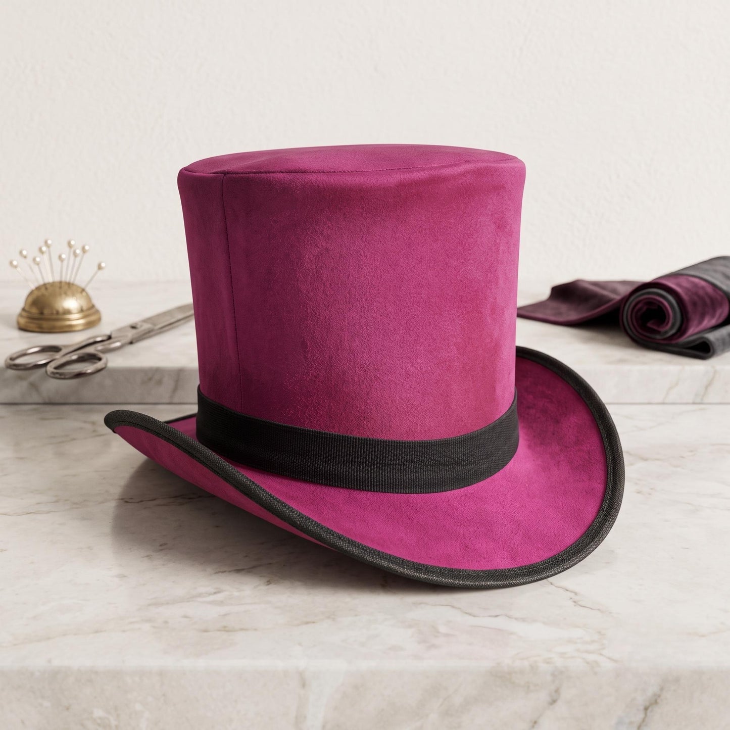 Pink Victorian Steampunk Top Hat – Gothic Festival & Cosplay Accessory