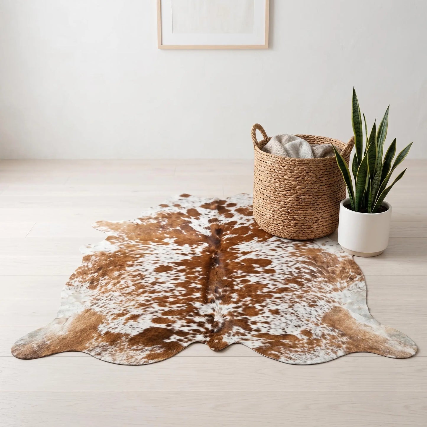 Authentic Natural Tricolor Hair On Cowhide Rug – Western & Rustic Home Decor