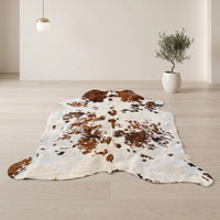 Genuine Tricolor Cowhide Rug – 100% Authentic Natural Leather Accent Area Rug
