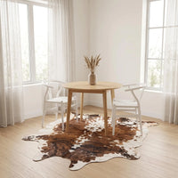 Brown & White Cowhide Rug Genuine Leather Area Rug Natural Cow Skin Carpet
