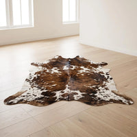 Transform Your Space with the Timeless Elegance of a Genuine Tricolor Cowhide Rug