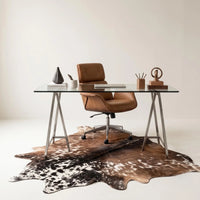 Elevate Your Space: Authentic Tricolor Cowhide Rug by TAKEKO LEATHER