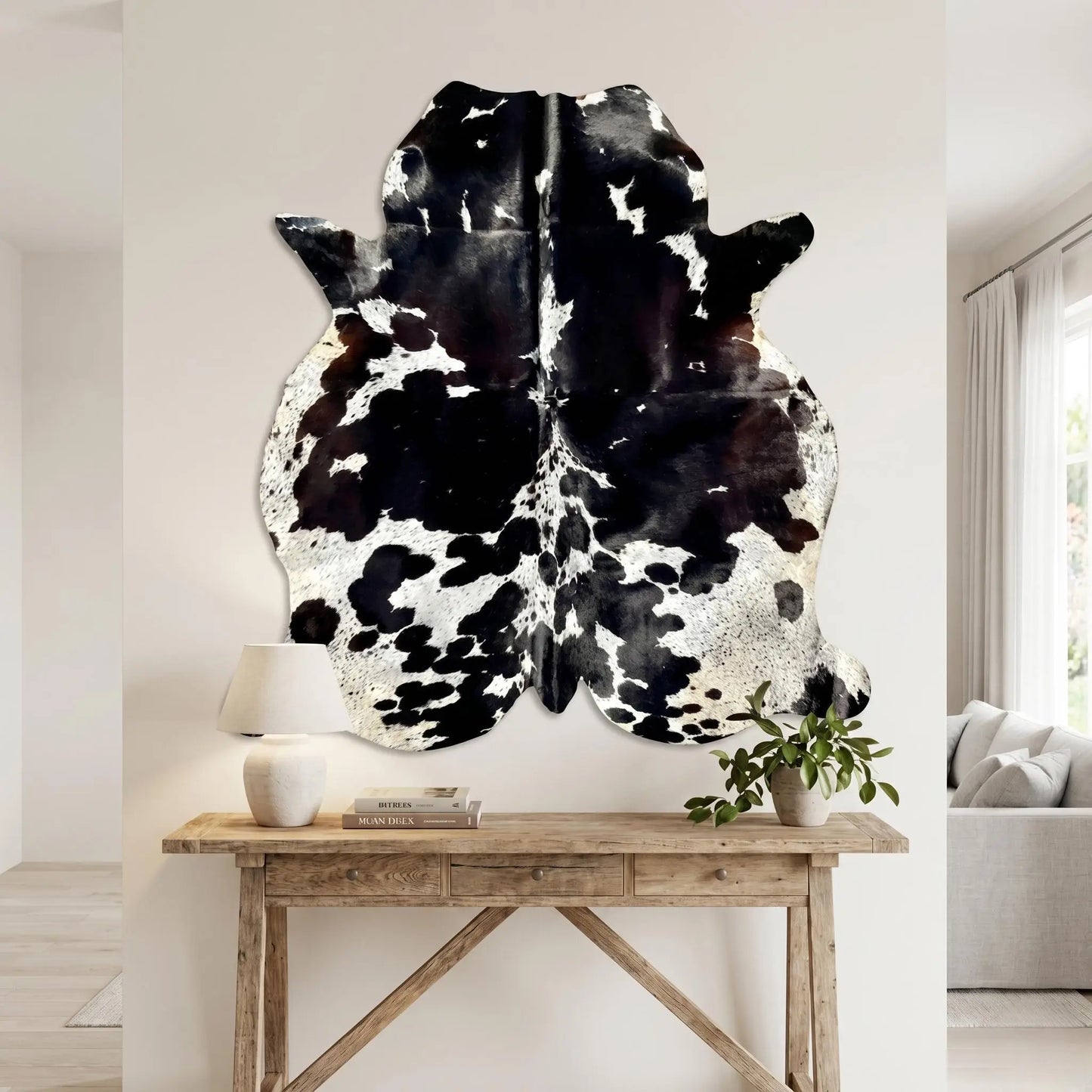 Genuine Natural Hair On Cowhide Rug – Unique & Authentic