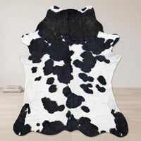 Genuine Natural Black & White Cowhide Rug – Unique Handmade Cow Skin Floor Rug Wall Hanging