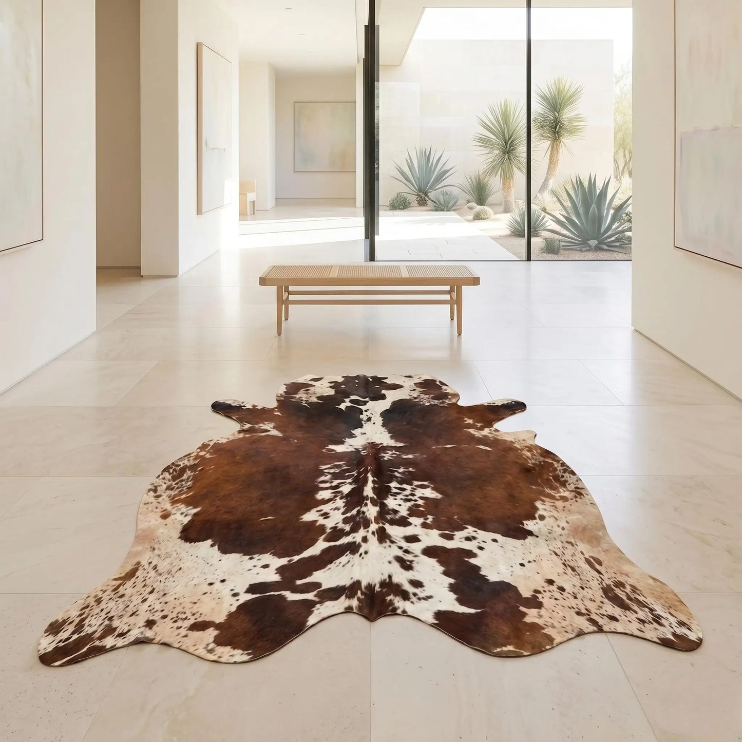 Genuine Natural Cowhide Rug –  One-of-a-Kind Real Leather Decor