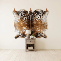 Genuine Natural Hair on Cowhide Rug – Unique Durable Home Accent Wall hanging