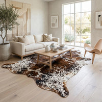 Capture the Untamed Elegance: Genuine Natural Hair On Cowhide Rug