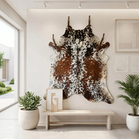 Capture the Untamed Elegance: Genuine Natural Hair On Cowhide Rug