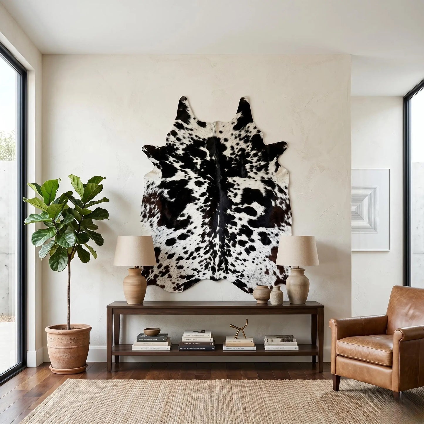 Genuine Natural Cowhide Rug — Luxury Durability  One-of-a-Kind Style