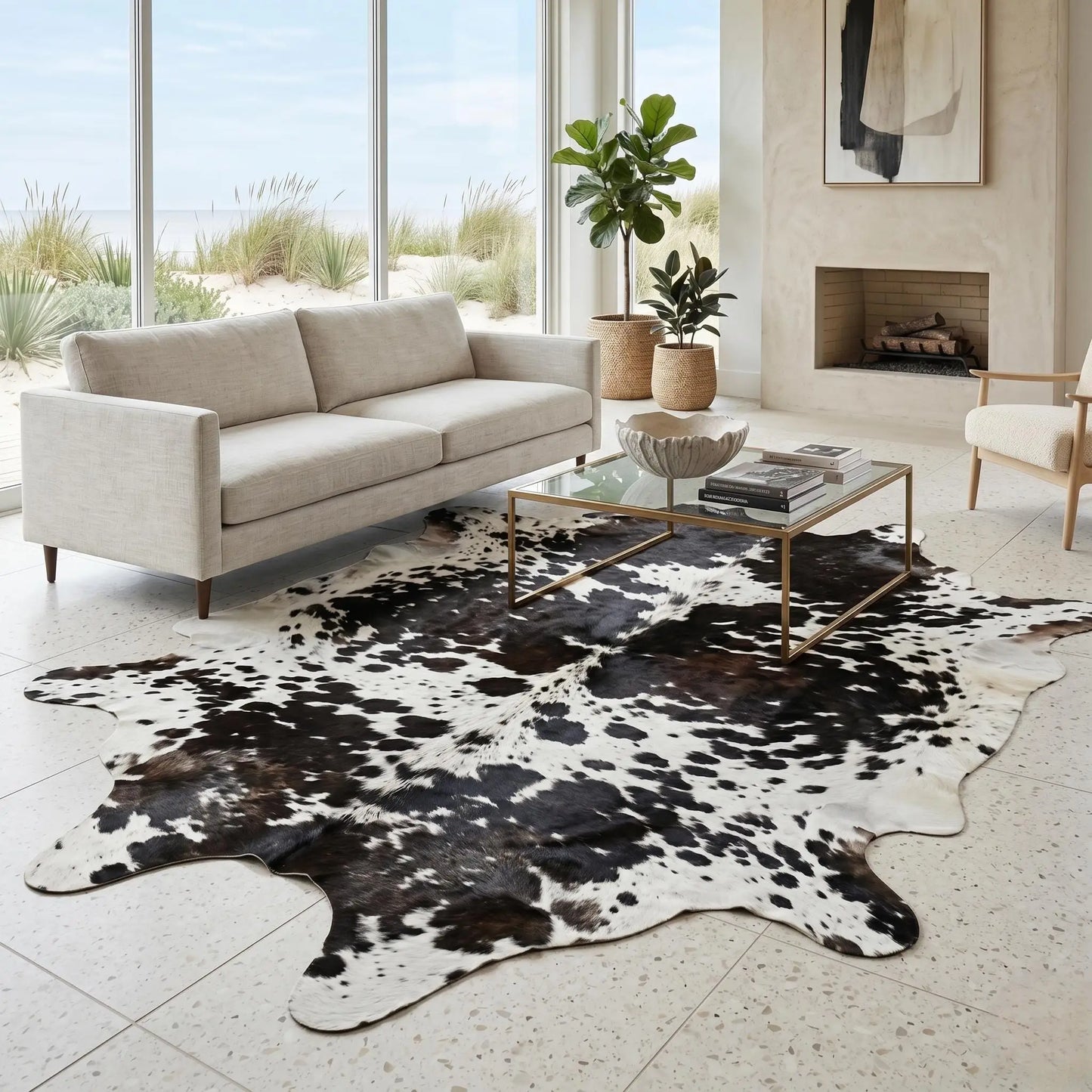 Genuine Natural Hair On Cowhide Rug – Unique & Ethically