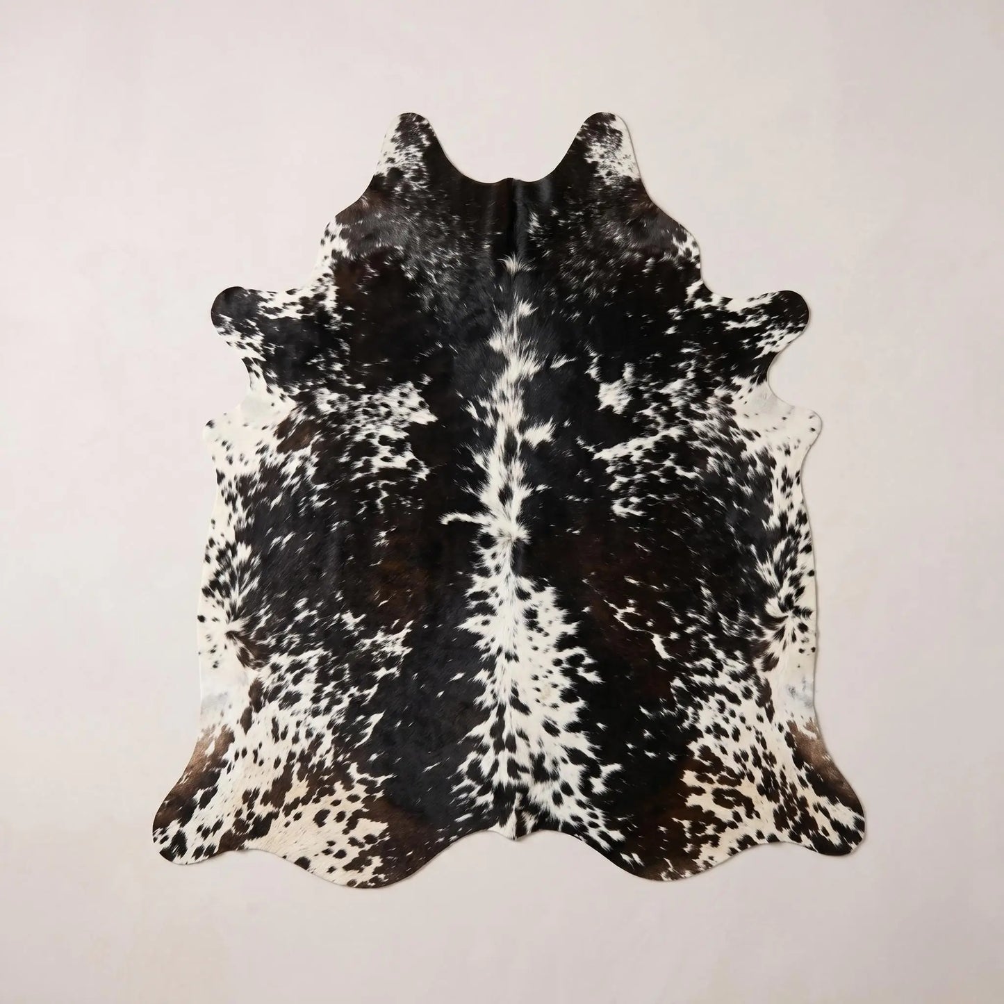 Natural Black & White Cowhide Rug | Authentic Hair-on-Hide Western Decor