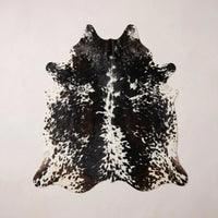 Natural Black & White Cowhide Rug | Authentic Hair-on-Hide Western Decor