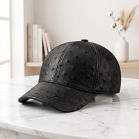 Ostrich Leather Baseball Cap – Luxury Texture Meets Everyday Style