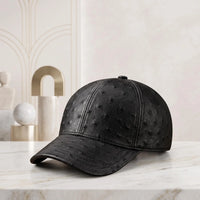 Ostrich Leather Baseball Cap – Luxury Texture Meets Everyday Style