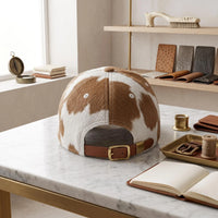 Ultimate Western Style: Handmade Genuine Hair-On Cowhide Leather Cap