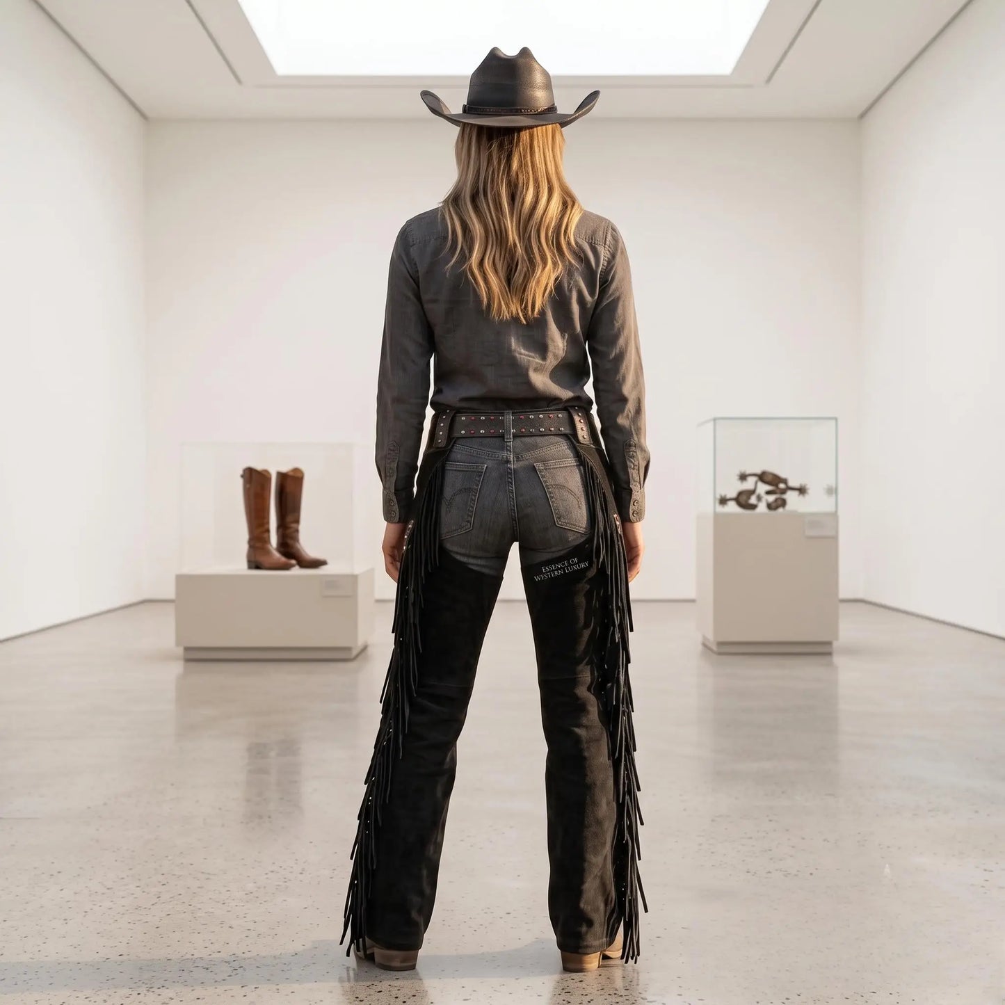 Western Cowgirl Fringe Chaps Outfit – Authentic Rodeo & Country Fashion