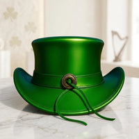 Metallic Green Steampunk Top Hat – Deluxe St. Patrick's Day & Cosplay Costume Accessory