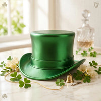 Metallic Green Steampunk Top Hat – Deluxe St. Patrick's Day & Cosplay Costume Accessory