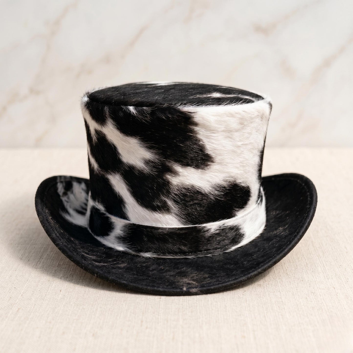 Genuin Cowhide Leather Top Hat – Western Festival & Steampunk Cosplay Hat
