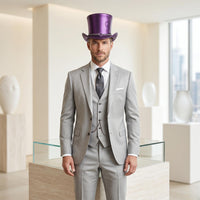 Handmade Purple Steampunk Leather Top Hat – Genuine Metallic Leather