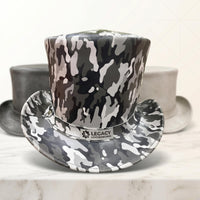 Camouflage Leather Top Hat - Steampunk Gothic Cosplay Festival Military Fashion Unisex hat