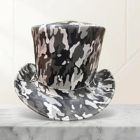 Camouflage Leather Top Hat - Steampunk Gothic Cosplay Festival Military Fashion Unisex hat