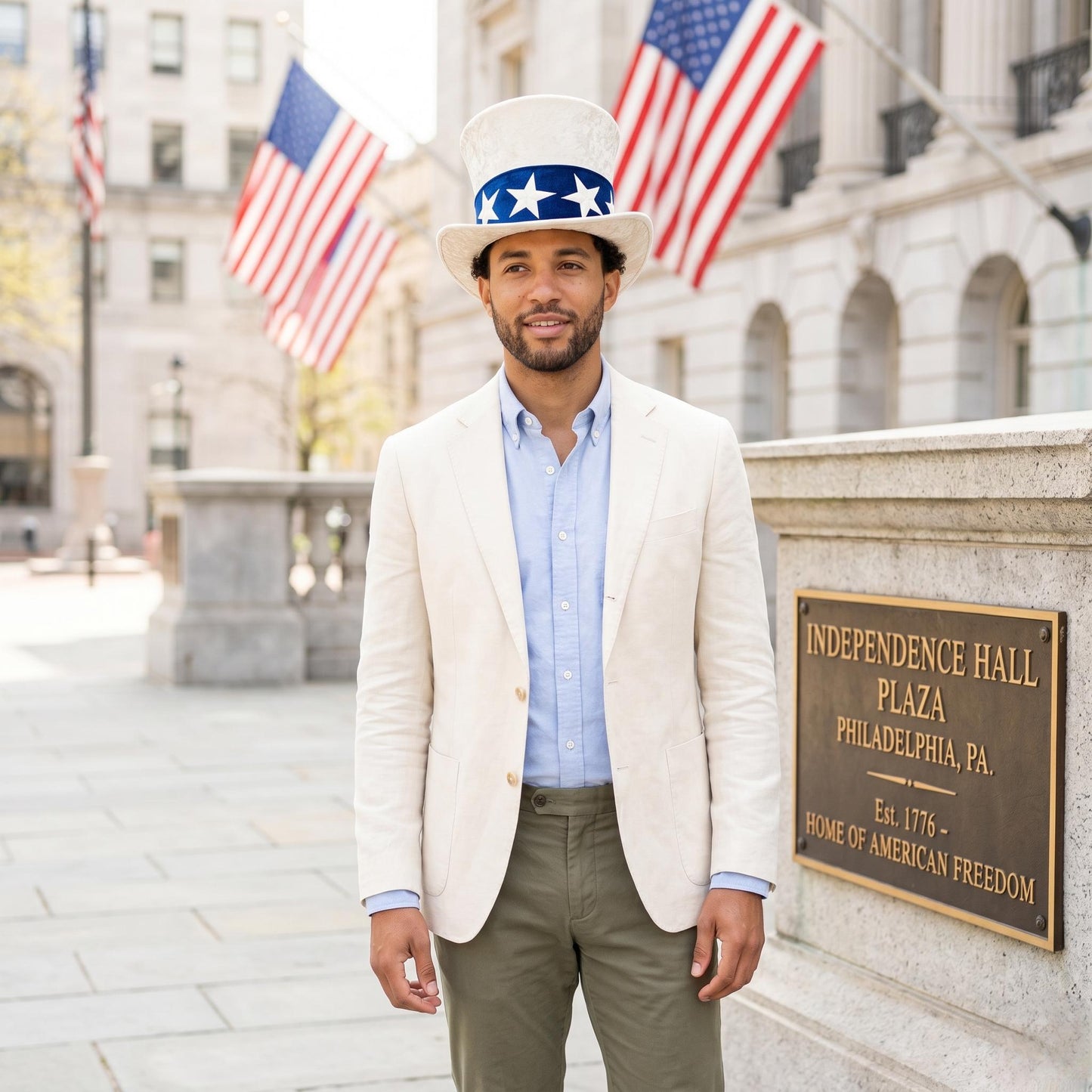 Patriotic Uncle Sam Top Hat | Fourth of July Costume Accessory