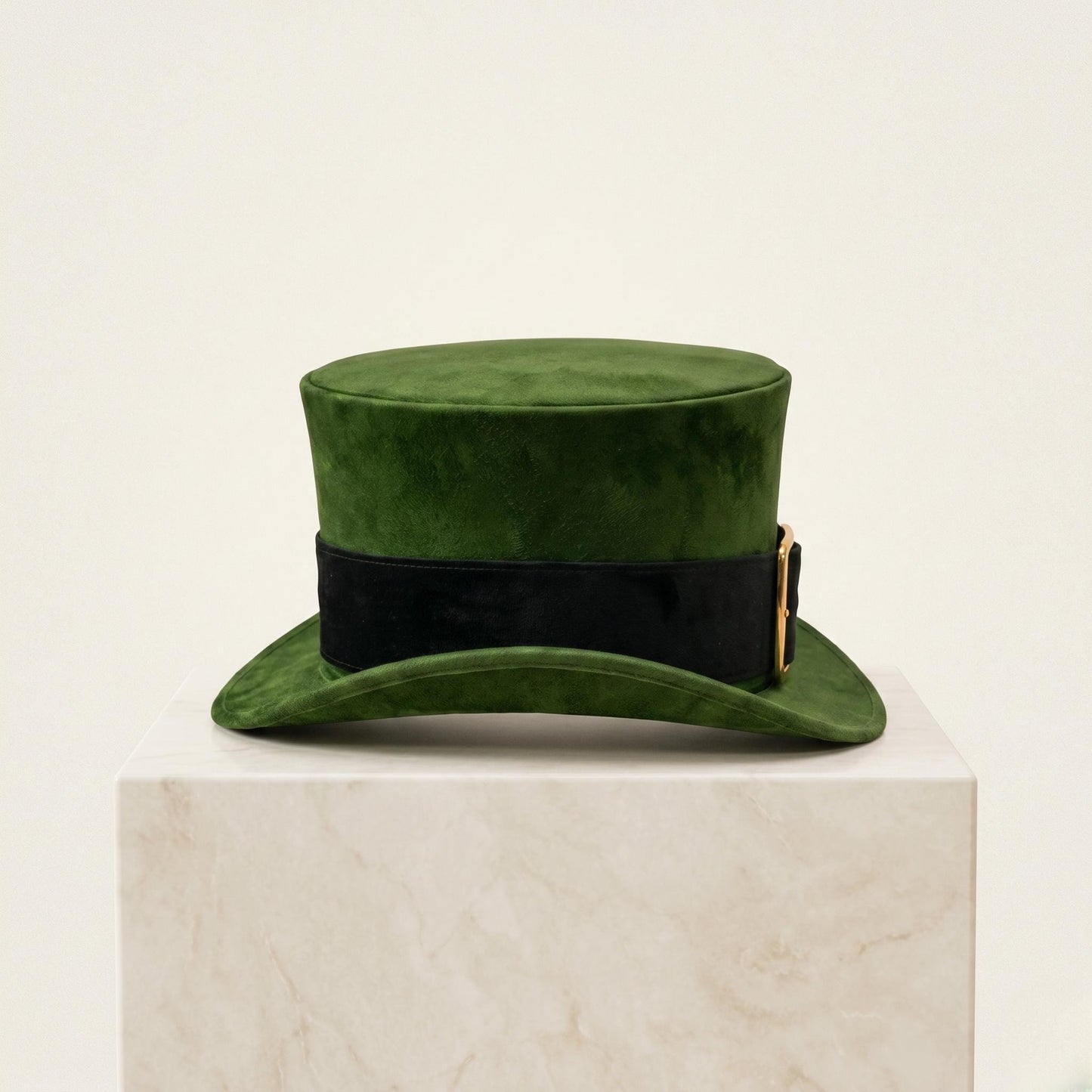 Green Leather Leprechaun Top Hat | St. Patrick's Day & Costume Accessory