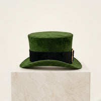 Green Leather Leprechaun Top Hat | St. Patrick's Day & Costume Accessory