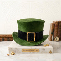 Green Leather Leprechaun Top Hat | St. Patrick's Day & Costume Accessory