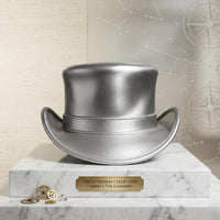 Elevate Your Look: Metallic Silver Steampunk Top Hat for Cosplay & Theater