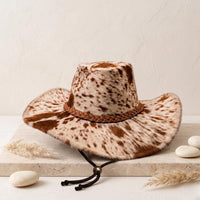 Handmade Cowhide Cowboy Hat | Genuine Hair-on-Hide Western Rodeo Style
