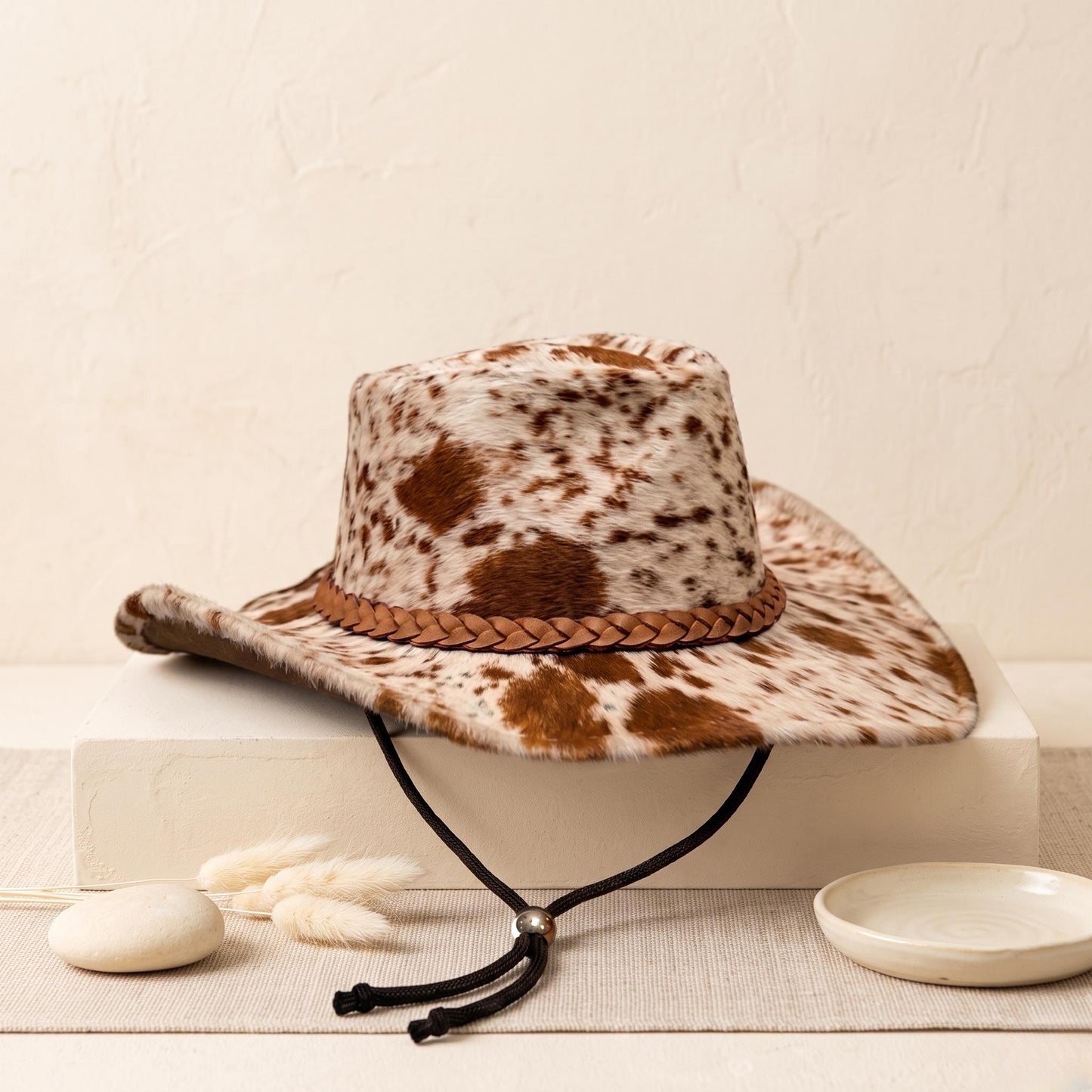 Handmade Cowhide Cowboy Hat | Genuine Hair-on-Hide Western Rodeo Style
