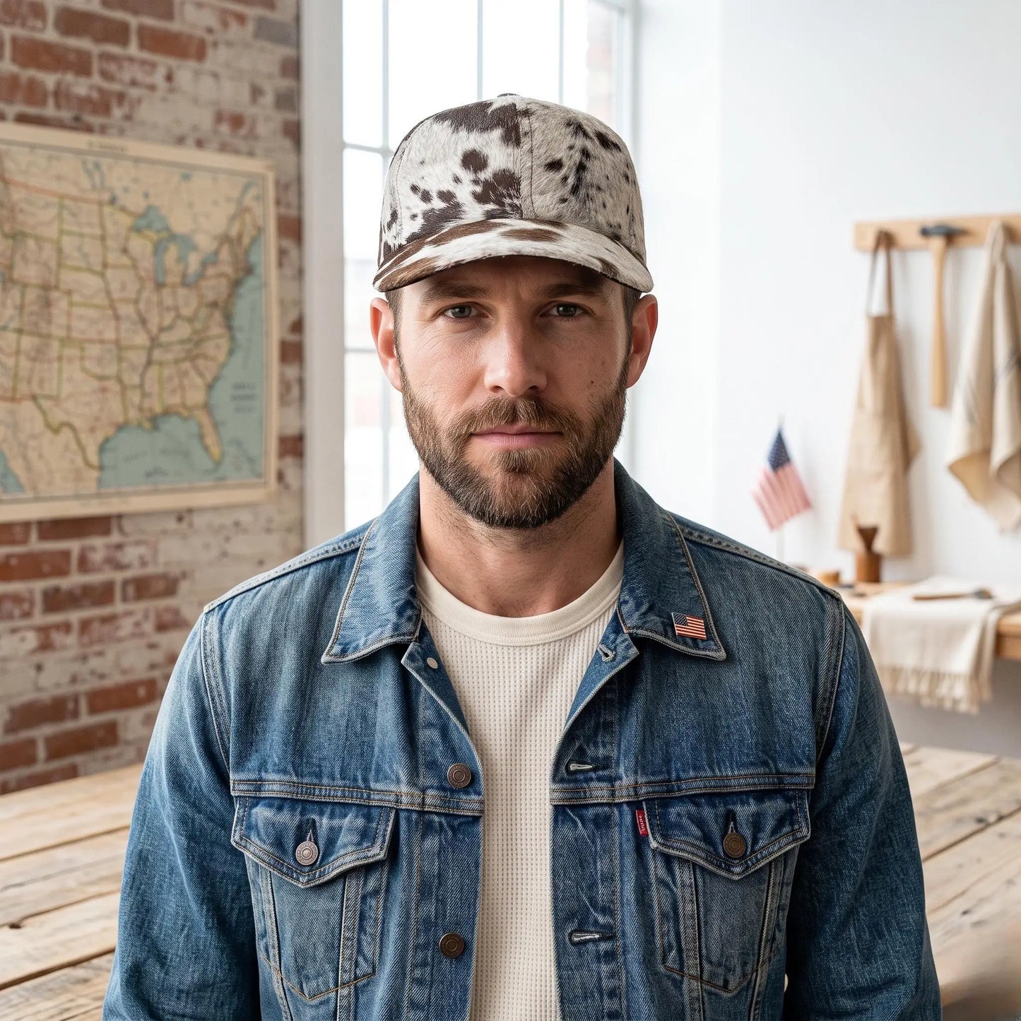 Stand Out with a Handcrafted Cowhide Leather Baseball Cap