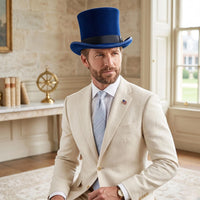 Royal Blue Silk Top Hat – Victorian & Steampunk Formal Headwear