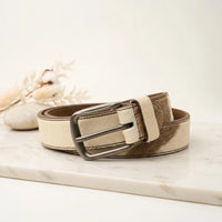 Crafted by Nature: Genuine Cowhide Hair-on Leather Belt
