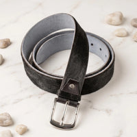 Men’s Black Leather Belt – Classic Cowhide Dress & Casual Belt