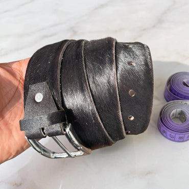 Men’s Black Leather Belt – Classic Cowhide Dress & Casual Belt