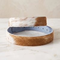 Genuine Hair-On Cowhide Leather Belt – Authentic Western Style