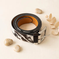 Genuine Cowhide Hair-on-Hide Western Leather Belt