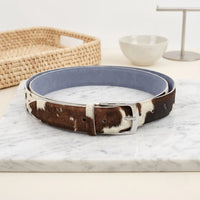 Genuine Cowhide Leather Belt – Handcrafted Western Hair-On Pony Skin Fashion Belt for Men & Women